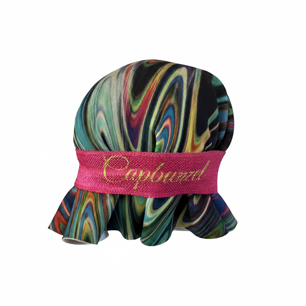 Color Wave hair cap on white background