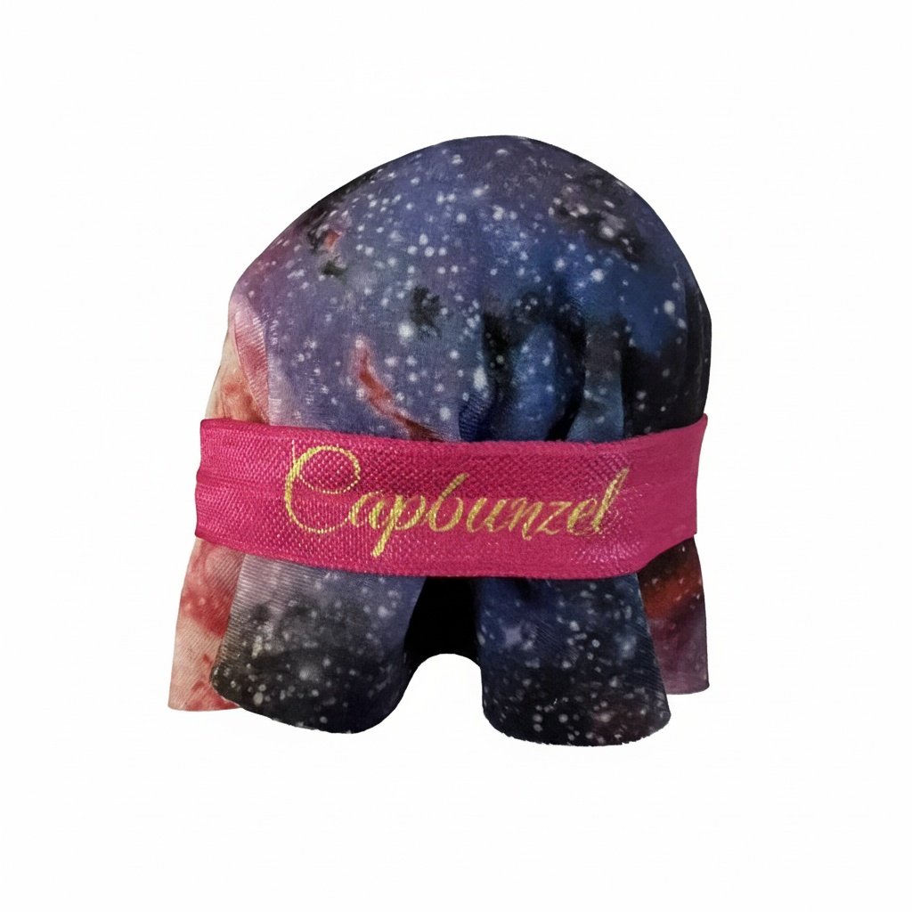 Galaxy hair cap on white background