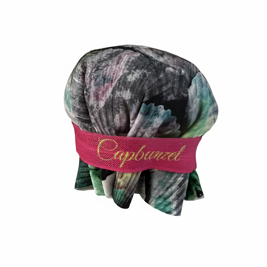 Green Seashell hair cap on white background